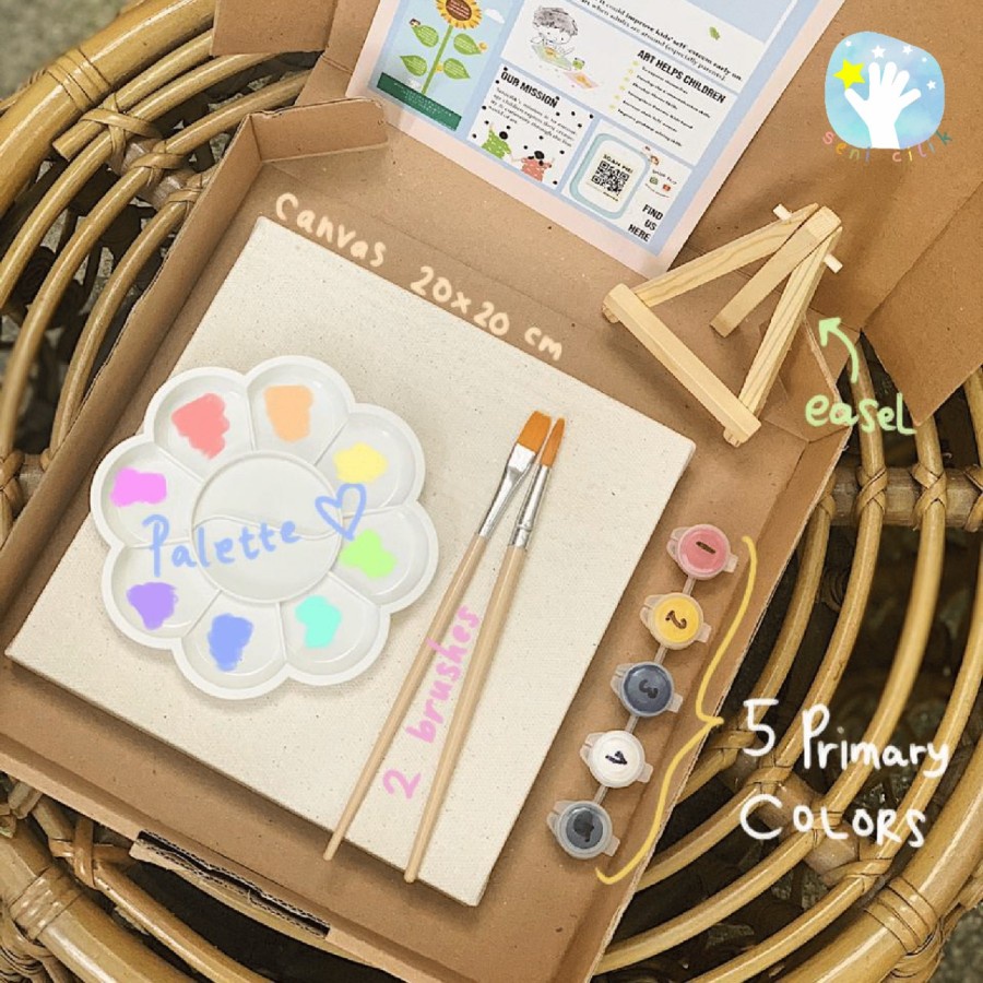

Blank Canvas Painting Kit (Set Alat Lukis)