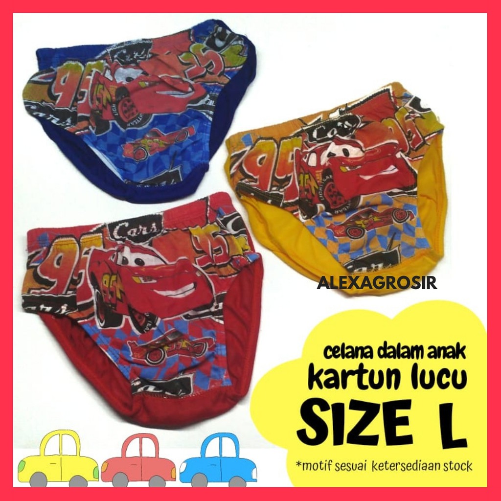 Celana dalam anak 3-5 Tahun Size S M L  XL BonBon karakter/ cd anak laki-laki /celana dalam anak murah cowok