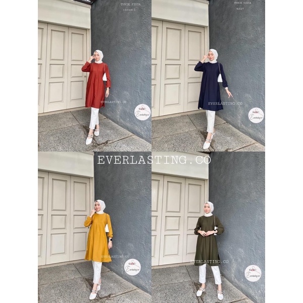 TUNIK FIDYA/TUNIK WANITA/ATASAN WANITA/BAHAN SHAKILA IMPORT