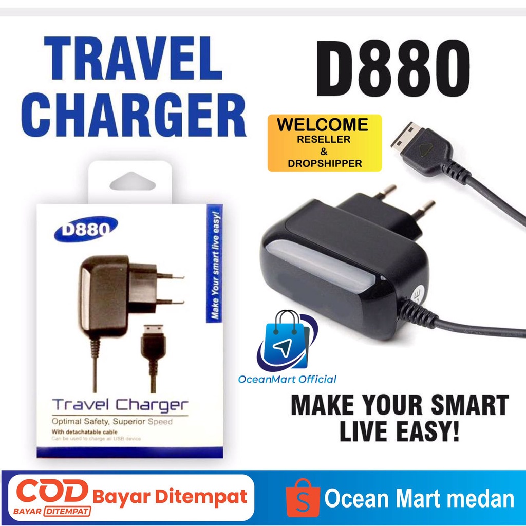 Charger Samsung D880 TC OC Charger Tipe Lama Casan HP Lipat Aksesoris Handphone HP OCEANMART OCEAN MART Murah Grosir