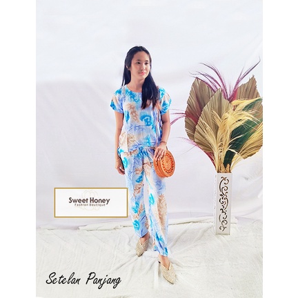 Grosir Baju Setelan Tiedye Bali Babydoll Daster Bali Baju Tidur Motif Bunga Kopi Tiedye Macan Sultan