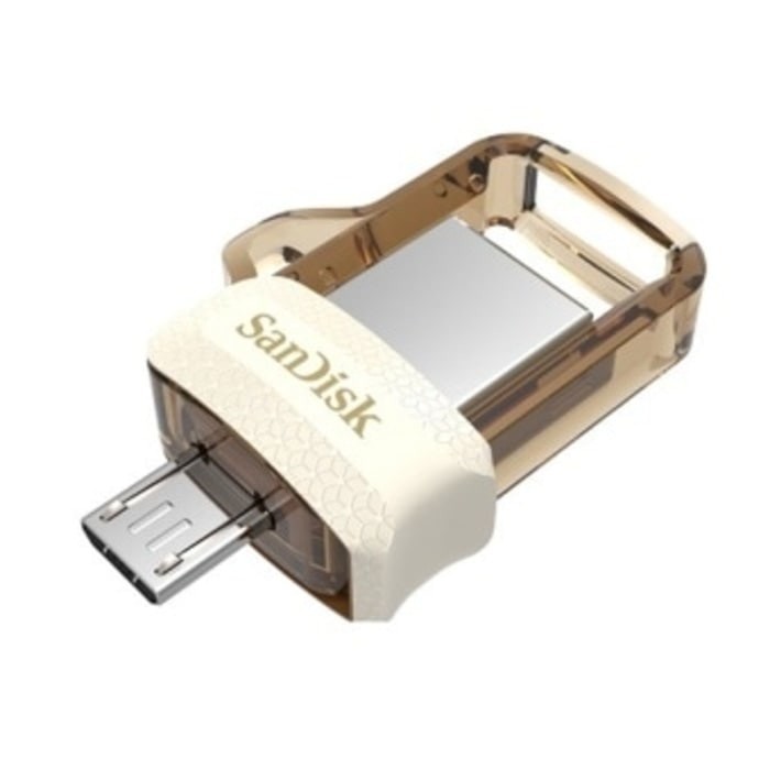 Sandisk Ultra Dual Drive M3.0 White Flashdisk Otg 32Gb Up To 150Mbps