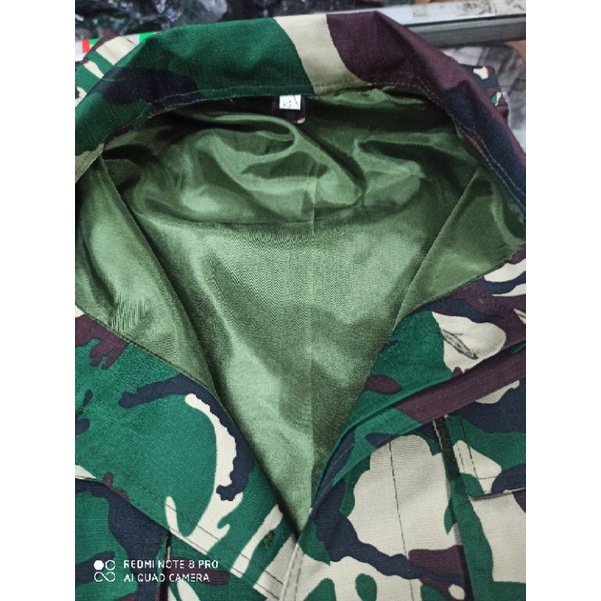 setelan pdl velbed loreng tni baloteli puring