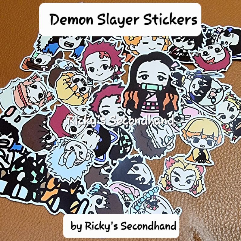 

Demon Slayer Stickers by Ricky's Secondhand - Waterproof Anti Air Stiker KNY Kimetsu no Yaiba Chromo Sticker