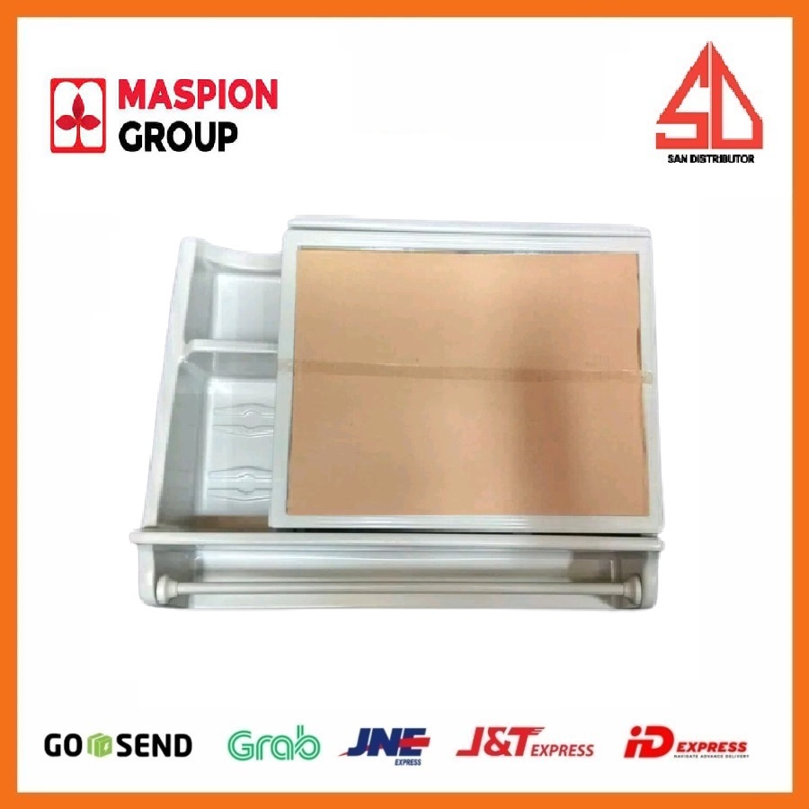 rak cermin kamar mandi mc16 + tempat tisu | kotak serbaguna wall cabinet Maspion mc-16 box