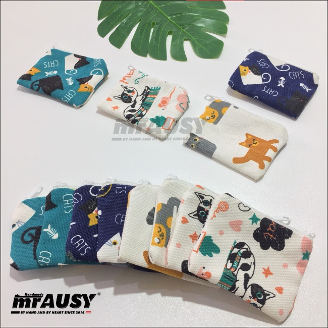 Dompet Wanita/Cewek Kanvas Canvas Simple Motif Lucu mrAUSY Souvenir MINI