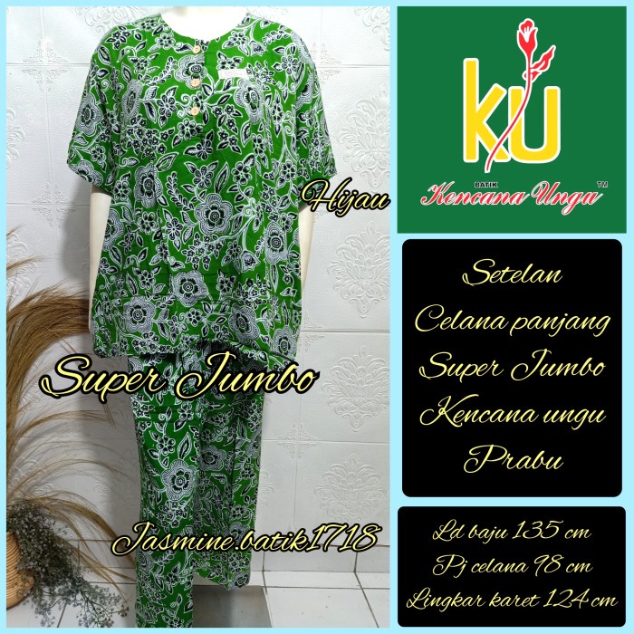 baju tidur Setelan celana panjang sp JUMBO KENCANA UNGU sexy terbaru dress perempuan lingerie termur