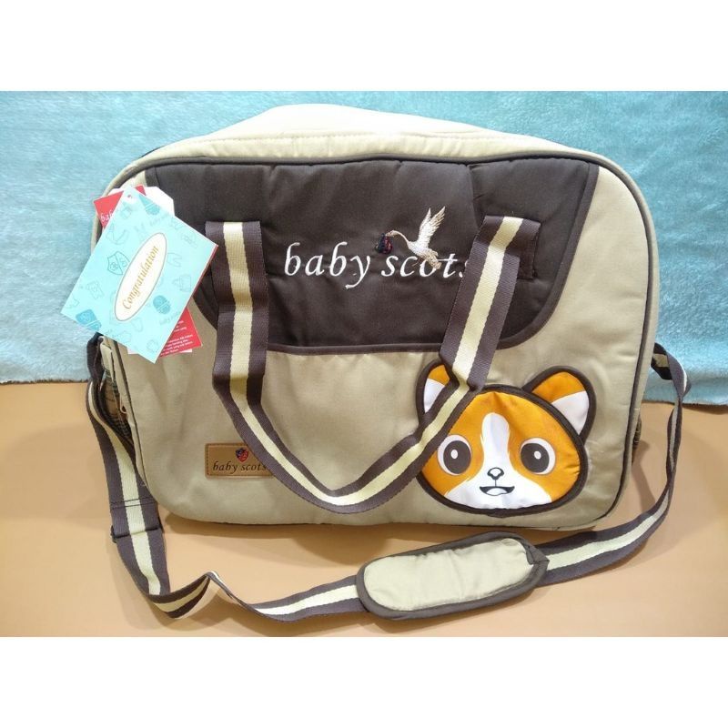 Tas Bayi Besar Baby Scot Kitty Series Murah / Baby Diaper Bag / Tas Perlengkapan Bayi Baru Lahir