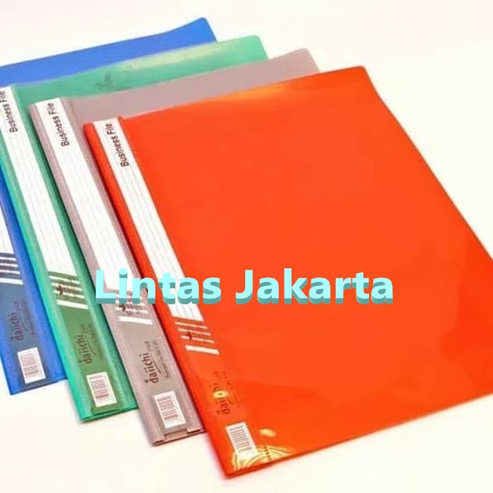 Business File / Map Acco Plastik Ukuran Folio ( F4 ) Merk Daichi ( Isi 12 lbr )