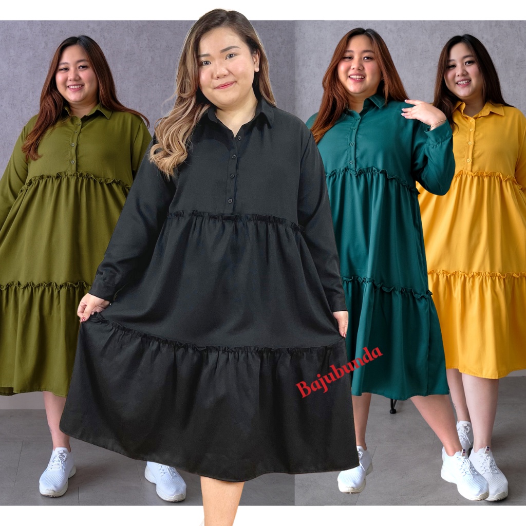 LD 120 DRESS JUMBO BAJU BIG SIZE WANITA BAJUBUNDA DESSY