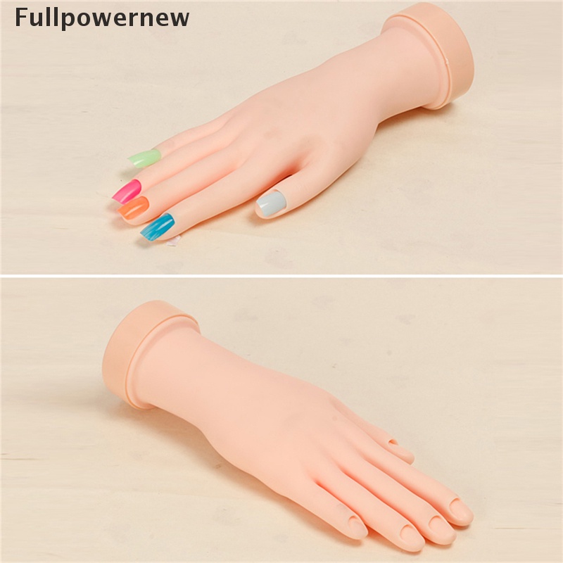 [FULL] Fake Hand For Nail Art Training And Display Movable Practice Nail Tools Model