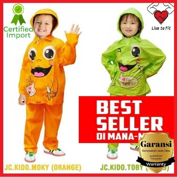 Jas hujan anak Kido / Jas hujan anak / jas hujan kido / Baju celana
