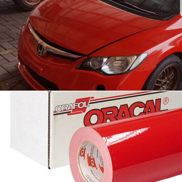 Sticker Mobil Merah Glossy/Doff Oracal