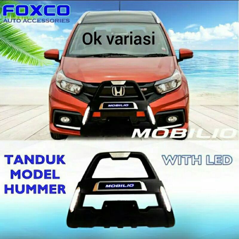 Tanduk depan bumper depan hummer mobilio w led Foxco