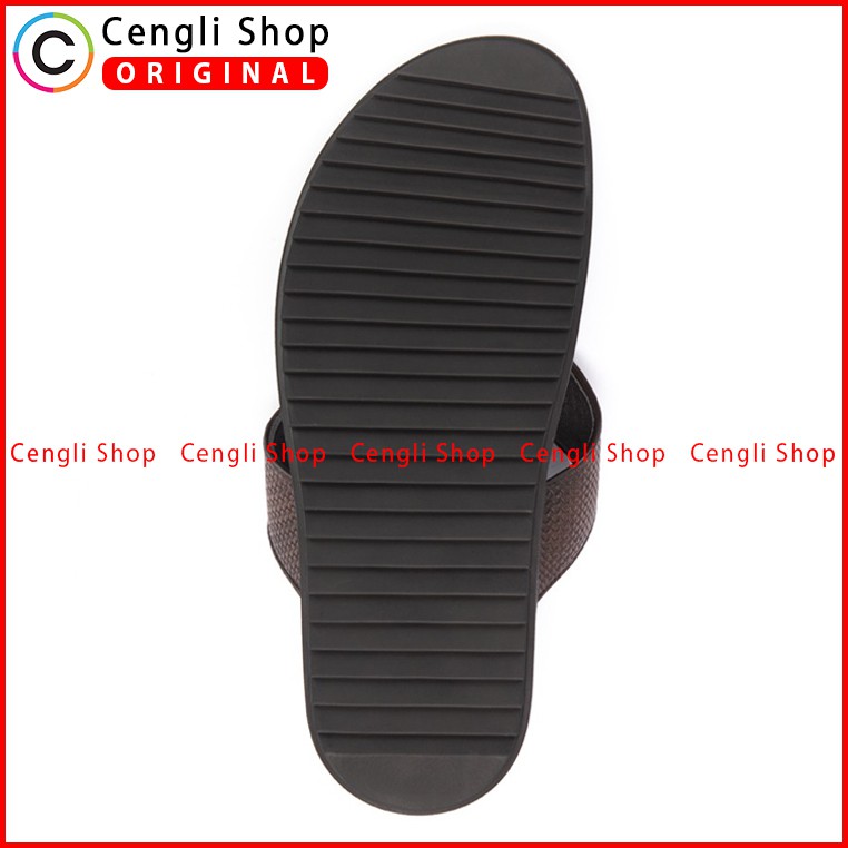 ANDREW SANDAL JEPIT PRIA TERBARU ORIGINAL CASUAL KULIT COKLAT ANM10