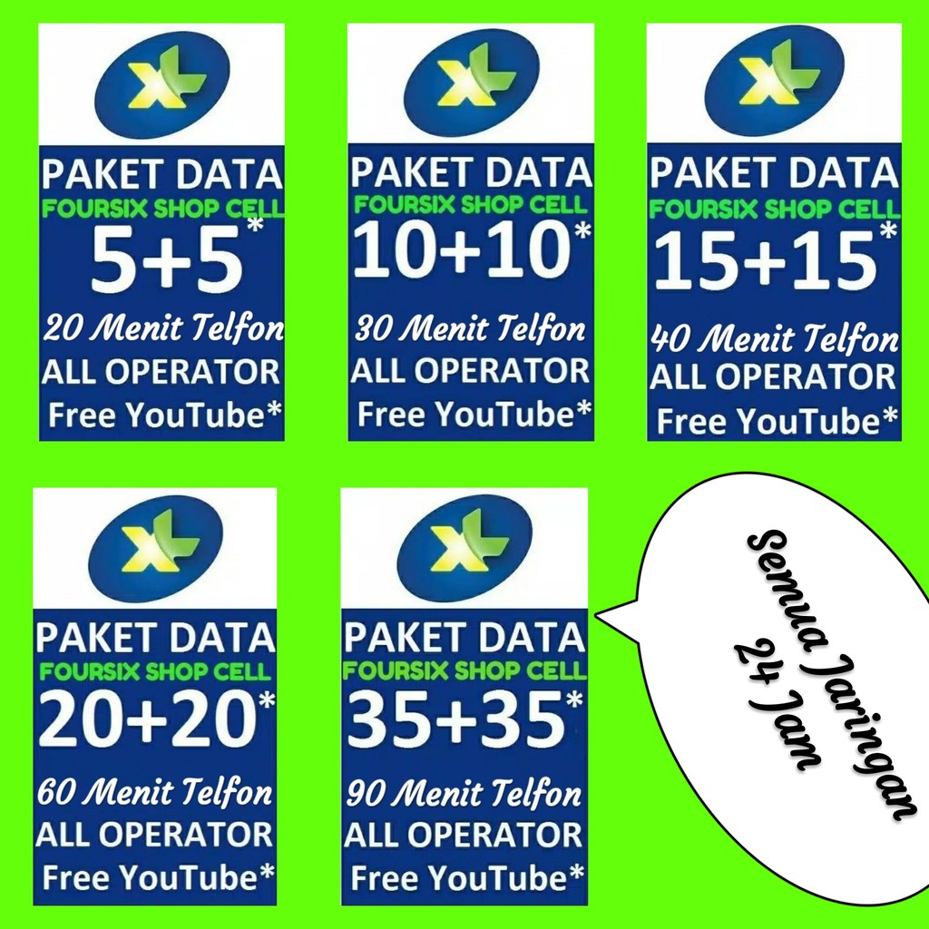 PROMO Kuota XL Xtra Combo dan VIP Data 70GB 40GB 30GB 20GB 10GB 5GB 16GB 15GB 20GB 35GB 3G 4G