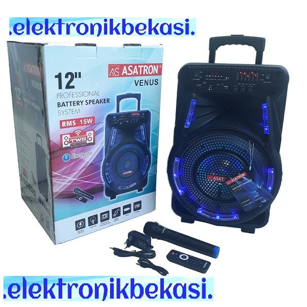 WIRELESS ASATRON VENUS  / SPEAKER PORTABLE BLUETOOTH ASATRON VENUS 12 INCH / WIRELESS SPEAKER PORTAB