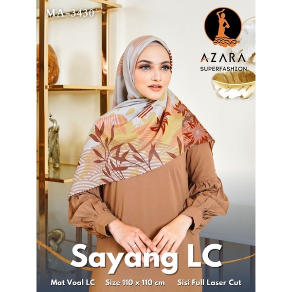 Jilbab Hijab Segiempat Motif AZARA Sara’ boo Tepi Laser Cut Grosir / oleh-oleh haji // krudung kerudung murah-8