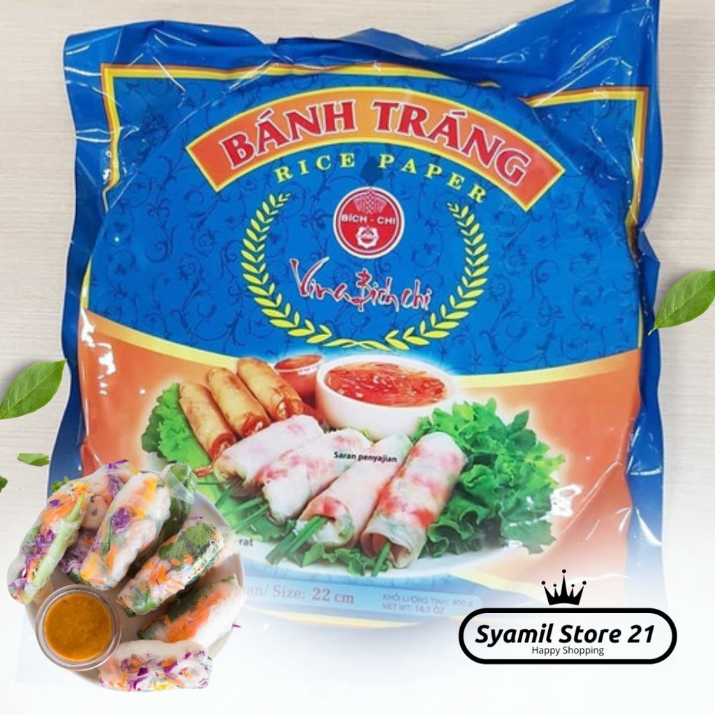 

ORI ISI Full - Banh Trang Rice Papers 18/22Cm Kulit Lumpia Vietnam Rice Roll Spring Rol