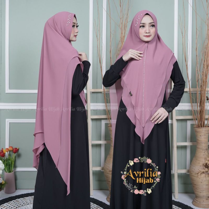 KHIMAR KINAN ORI AVRILIA HIJAB / KHIMAR KINAN SWAROVSKI / KHIMAR KINAN