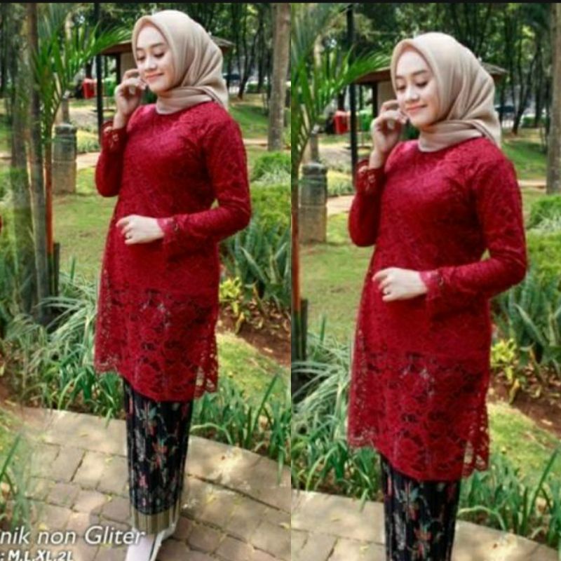 SET KEBAYA MODERN KEBAYA TUNIK BRUKAT  KEBAYA BRUKAT MODERN  KEBAYA PESTA