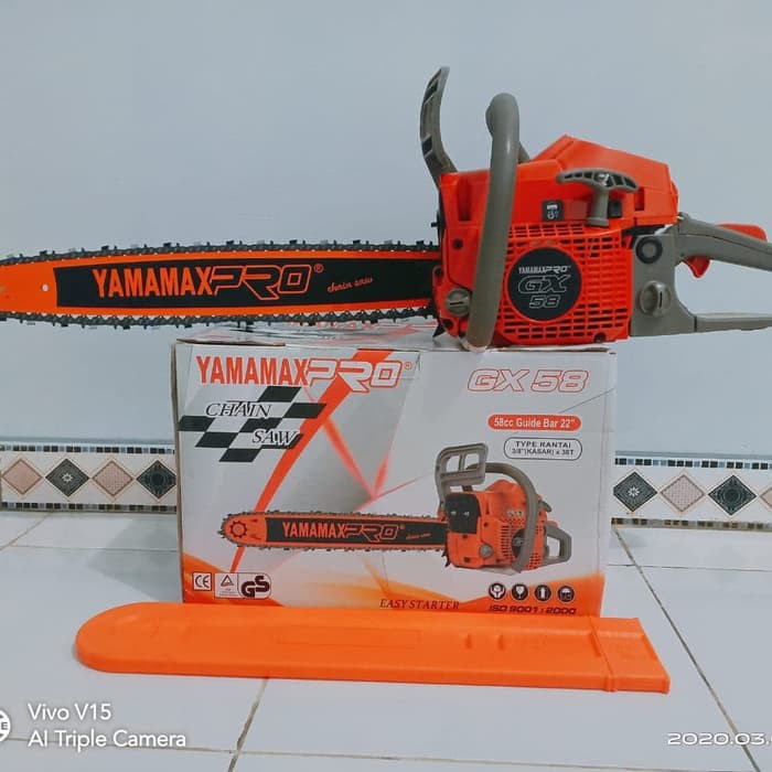 [KHUSUS JAWA] Mesin Gergaji Potong Kayu Chainsaw 22&quot; Yamamax Pro GX 58