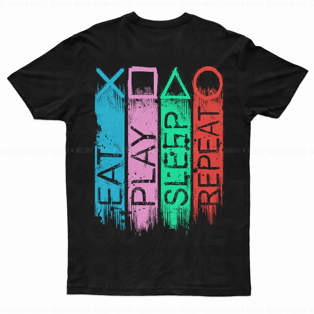 T-shirt Repeating Playstation Gaming Gamer Unisex