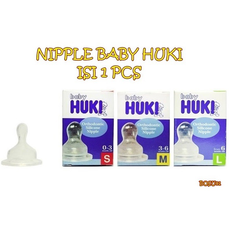 BOSU81 NIPPLE BABY HUKI ISI 1 PCS SIZE S CI0150 SIZE M CI0044 SIZE L CI0151 ORTODENTIK