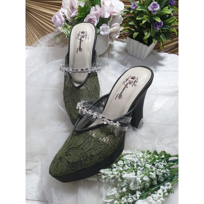 Adella hijau army cantik 10cm