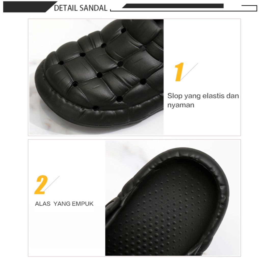 Sandal Crocs Wanita Jelly | Sendal Wanita Wonderly | 002-WL1