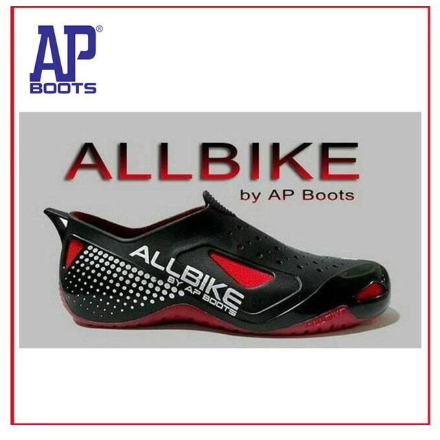 All Bike Merah 38-43 AP Boots / Sepatu Sepeda Motor Tahan Air / Sepatu Karet / Sepatu Biker