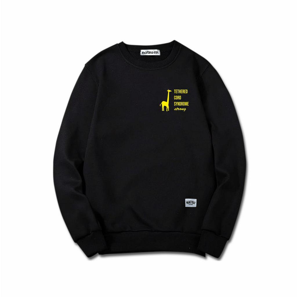 Crewnect Sweater Simple Pria Natsu co. - Tethered Cord syndrome Strong NATSU x PANDAWA HOODIE