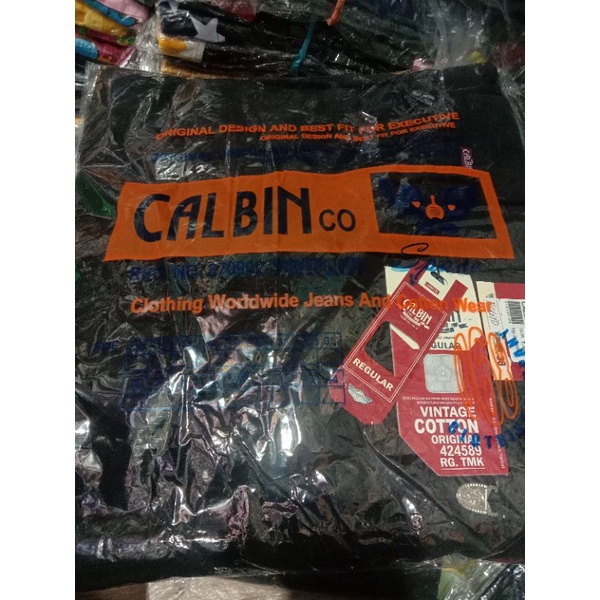 CELANA CALBIN FORMAL SLIM FIT HITAM/CELANA FORMAL PRIA DEWASA/CELANA KERJA KANTOR