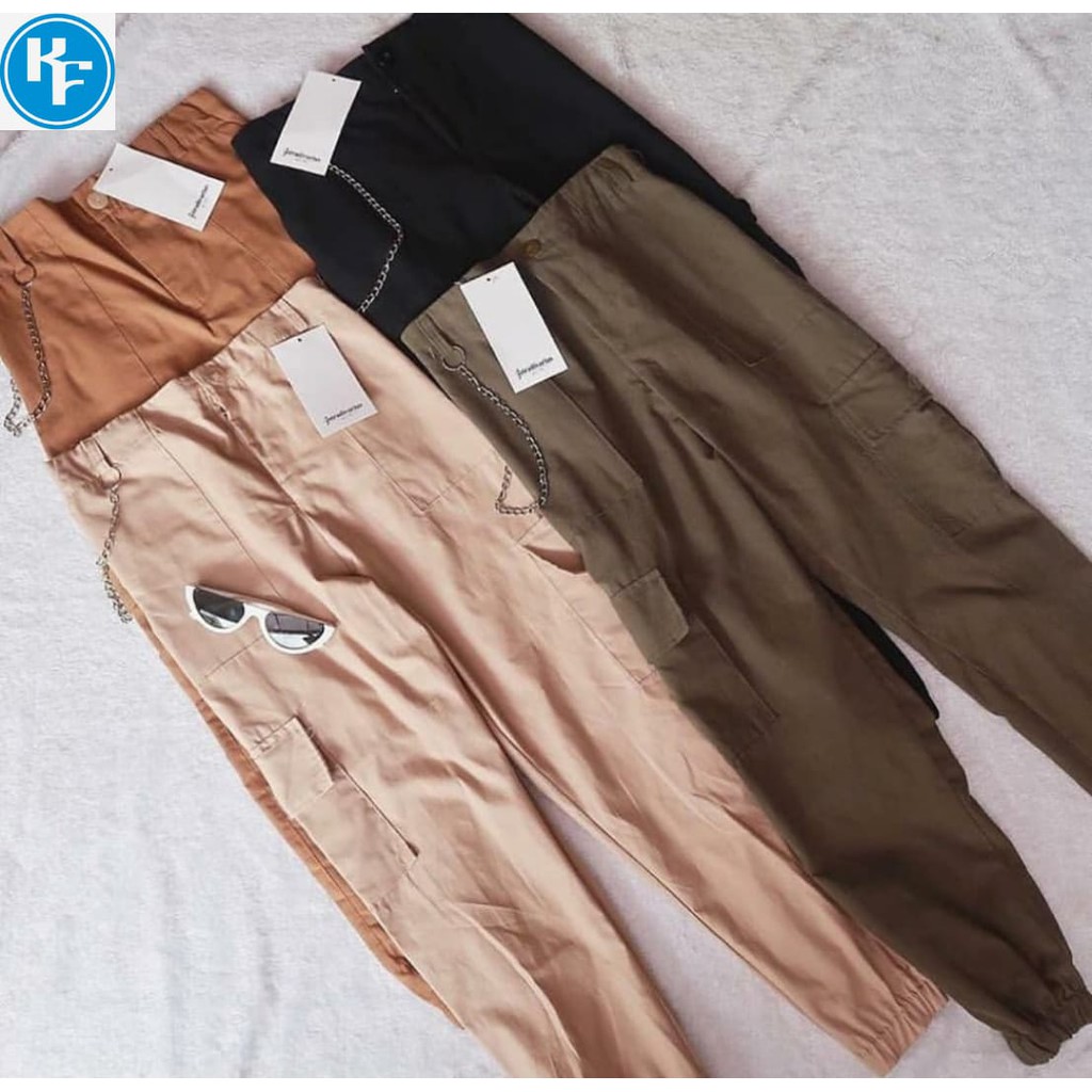 CELANA JOGGER CARGO // JOGGER PANTS CARGO AMERICAN DRILL