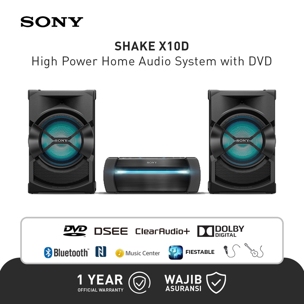 Sony High Power Home Speaker With DVD SHAKE X10D