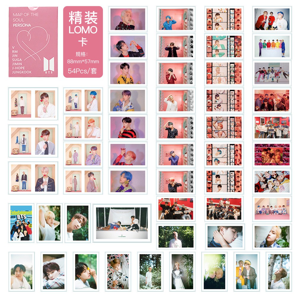 54pcs Kartu Lomo Foto Kpop Bts Bt21 Untuk Reparasi