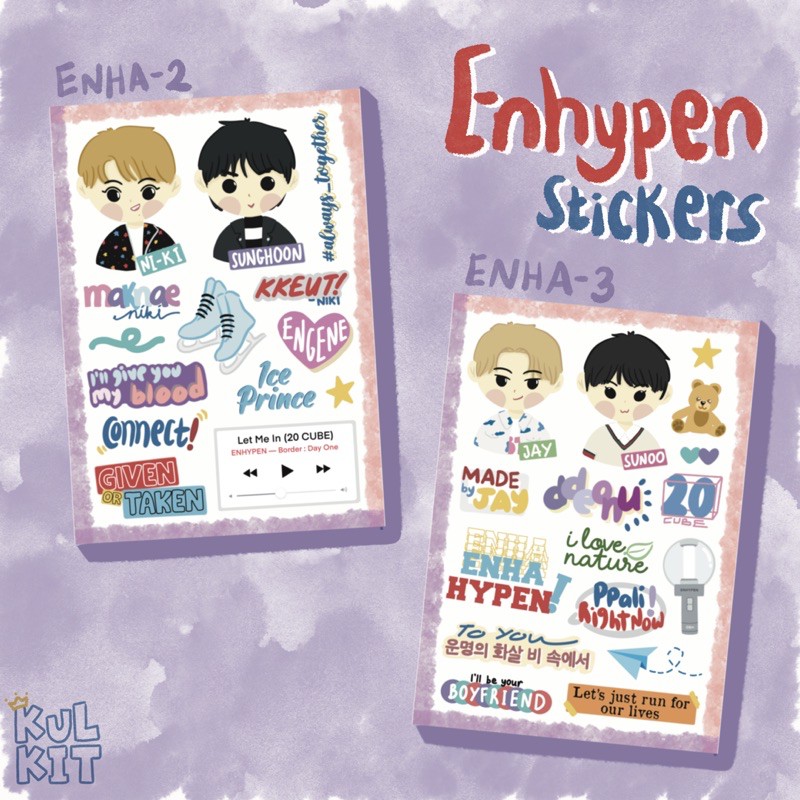 ENHYPEN Stickers (cutting kiss cut) by kulkit