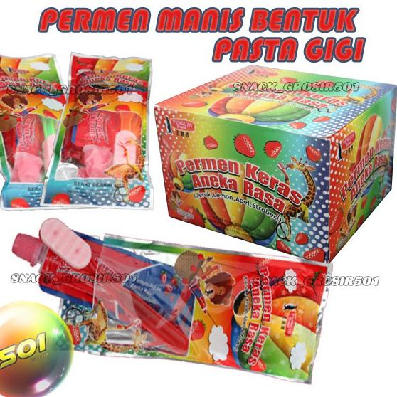 

[SKU : 9MBJU] Permen Manis Sikat gigi - Pasta gigi edukasi Box 30 pcs