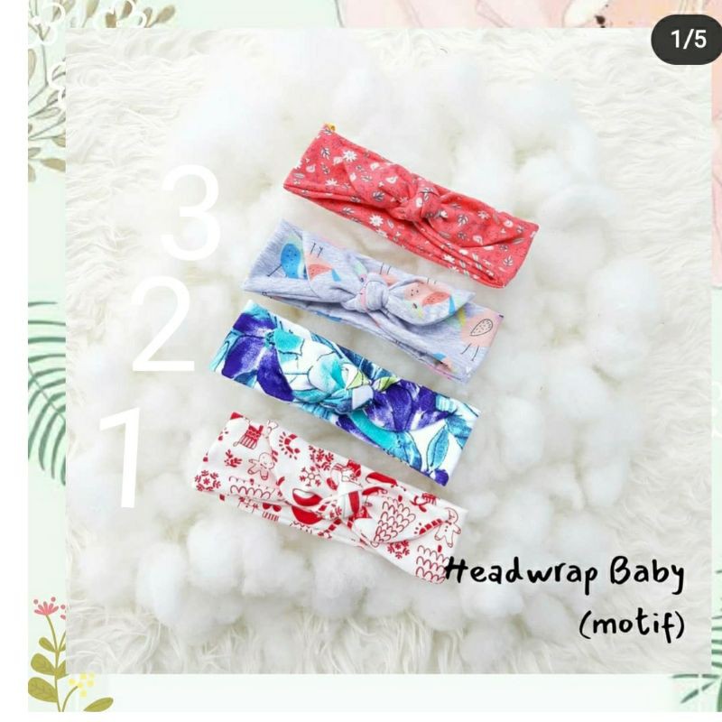 HeadWrap Motif Bayi dan Anak kshfasion