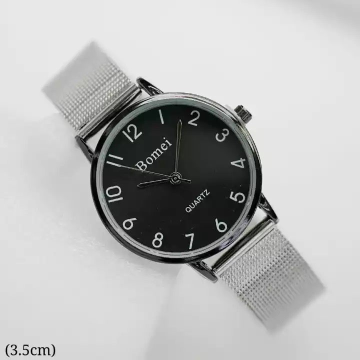 Jam Tangan Bahan Stainless Ukuran 4.2cm - Jam Ukuran 4.2cm Display Analog