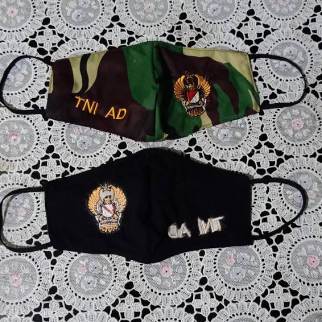 Masker Loreng Bordir TNI AD