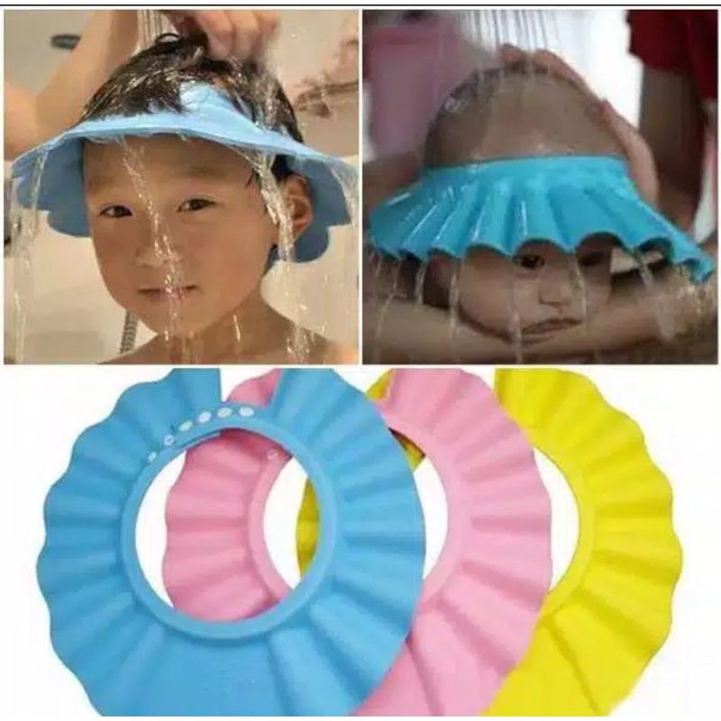 Topi Mandi Keramas Bayi, Balita/Pelindung kepala/ Baby Shower Cap