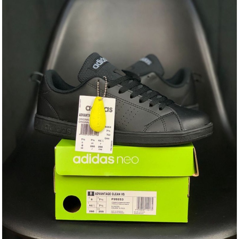 Sepatu Ads Neo Advantage Full Black Original OEM Sneakers Pria Dan Wanita / Sepatu Hitam Polos