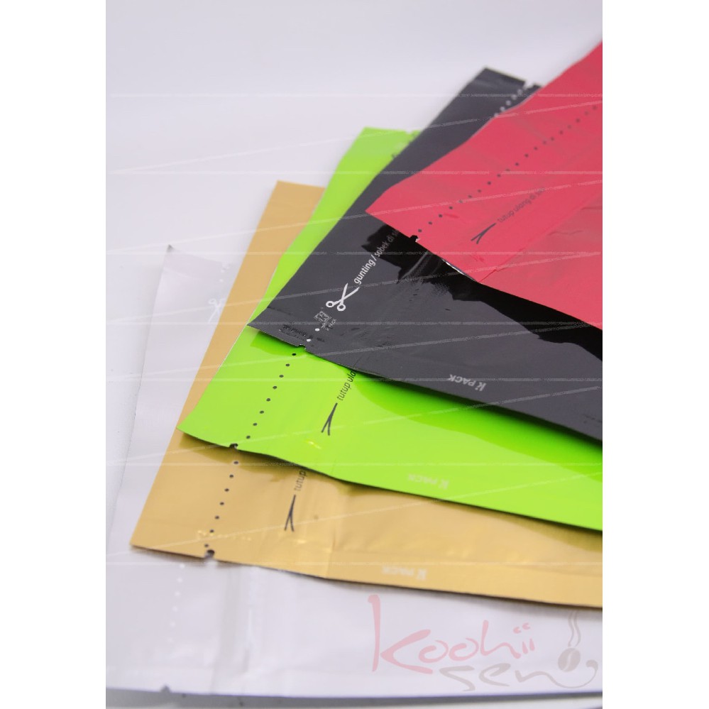 Std Pouch 1100ZV Kemasan Kopi 500 gr 18x29 cm Alu foil Packaging K-Pack