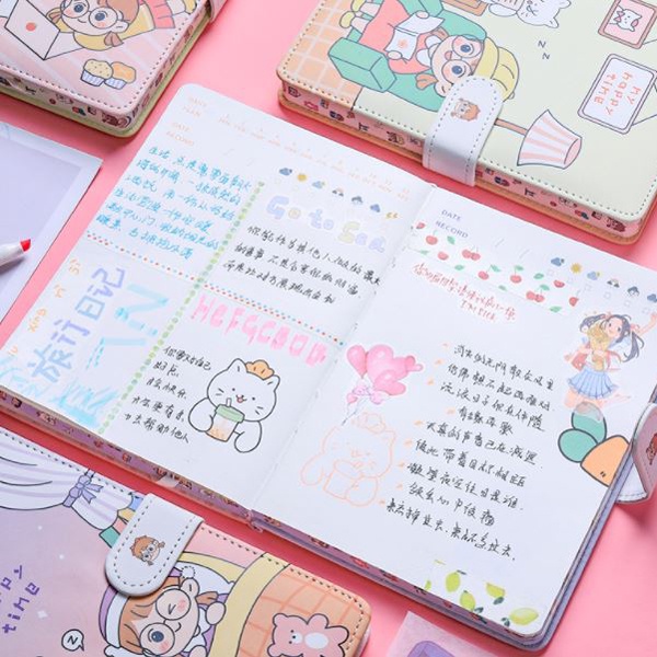 

Terlaris ✨ - My happy time yearly monthly daily planner notebook buku agenda journal diary lucu cute MK12033.1.23