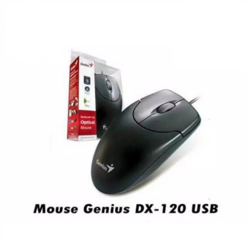 Mouse Genius120 USB Kabel Optik Mouse Genius Net Scroll 120 ( Warna hitam )