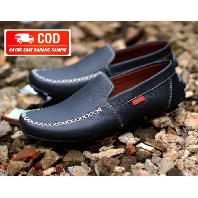 Sepatu Pantofel Pria Formal Kerja Kulit Asli Murah Crocodile Amazone Gaya Slip On Casual Pansus Cowo