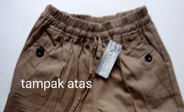 Celana Cargo Wanita Joger Pant Panjang full karet bahan Katun Twiil Tebal Melar