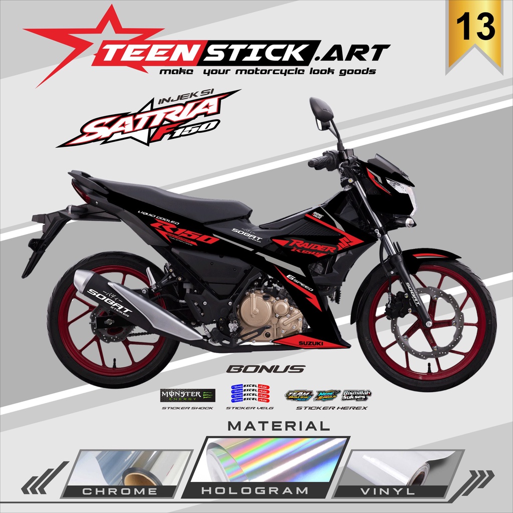 STRIPING SATRIA- STRIPING HOLOGRAN SUZUKI SATRIA FU INJEKSI 2016 RACING