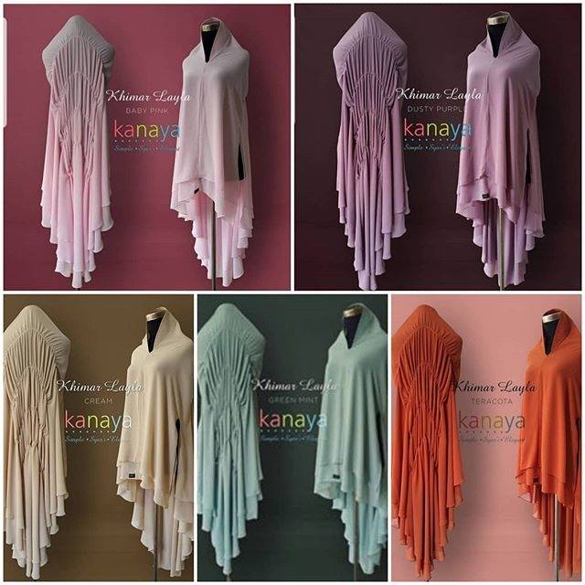 ❌❌SOLD OUT❌❌Preloved khimar kanaya boutique warna green mint